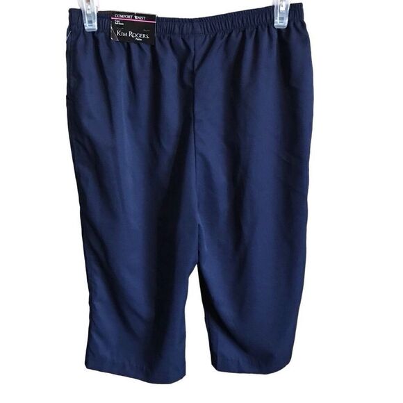 Kim Rogers blue Capri cropped SZ 10 straight leg comforter waist New with tags - Picture 2 of 4